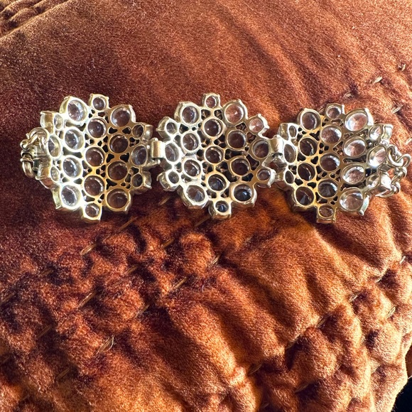 JCrew Honeycomb Cuff- white stones and gold hardware - Picture 3 of 4
